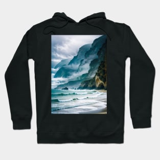 Foggy Cliffs by the Ocean Hoodie